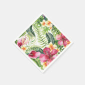 Tropical Flowers Leaves Floral Vrijgezellenfeest P Servetten (Hoek)