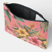 Tropical Flowers Natuur Versierd Accessoire Pouch Etui (Open)