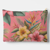 Tropical Flowers Natuur Versierd Accessoire Pouch Etui (Achterkant)