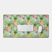 Tropical Flowers & Pineapples Bureaumat (Keyboard & Muis)