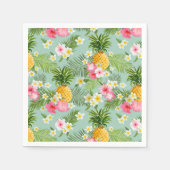 Tropical Flowers & Pineapples Servet (Voorkant)