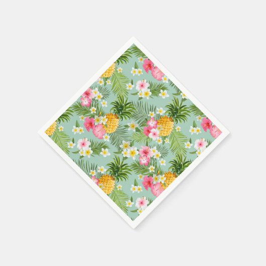 Tropical Flowers & Pineapples Servet (Hoek)