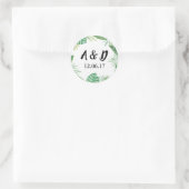Tropical Flowers Rustieke Stickers Palm Leave Labe (Tas)