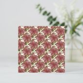 Tropical flowers seamless pattern | red flowers kaart (Staand voorkant)