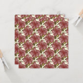 Tropical flowers seamless pattern | red flowers kaart (Voorkant / Achterkant in situ)