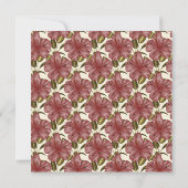 Tropical flowers seamless pattern | red flowers kaart (Achterkant)