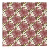 Tropical flowers seamless pattern | red flowers kubus (Voorkant)
