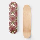 Tropical flowers seamless pattern | red flowers persoonlijk skateboard (Voorkant)