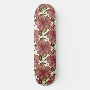 Tropical flowers seamless pattern red flowers persoonlijk skateboard