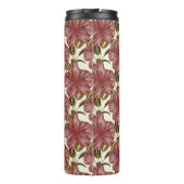 Tropical flowers seamless pattern | red flowers thermosbeker (Achterkant)