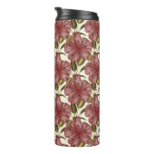Tropical flowers seamless pattern | red flowers thermosbeker (Geroteerd rechts)