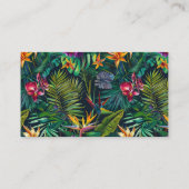 Tropical Flowers Visitekaartje (Achterkant)