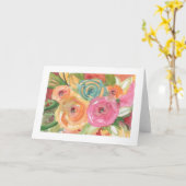 Tropical Flowers Watercolor Kaart (Gele Bloem)