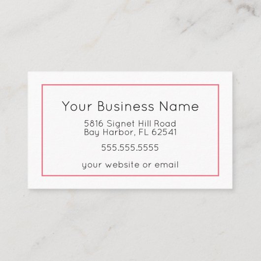 Tropical Flowers Waterverf Visitekaartje (Achterkant)