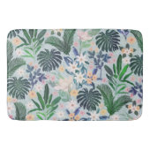 Tropical Foliage Floral Pattern Badmat (Voorkant)