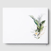 Tropical Foliage Gold Wedding Gastenboek (Achterkant)
