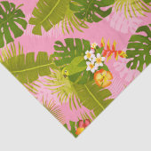 Tropical Foliage Summer Pink Tissuepapier (Detail)