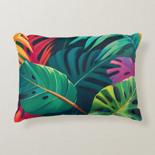 Tropical Foliage Waterverf Paradise Accent Kussen