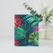 Tropical Foliage Waterverf Paradise Feestdagenkaart (Staand voorkant)