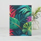 Tropical Foliage Waterverf Paradise Feestdagenkaart (Staand voorkant)