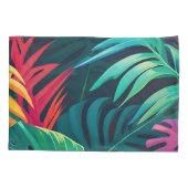 Tropical Foliage Waterverf Paradise Kussensloop (Achterkant)