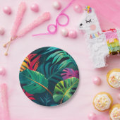 Tropical Foliage Waterverf Paradise Papieren Bordje (Feest)