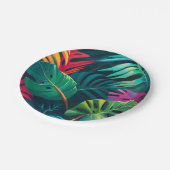 Tropical Foliage Waterverf Paradise Papieren Bordje (Gekanteld)