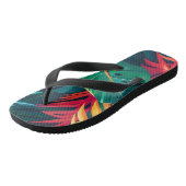 Tropical Foliage Waterverf Paradise Teenslippers (Schuin)