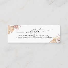 Tropical Foliage Wedding Website of Gift Registry Mini Visitekaartje
