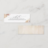 Tropical Foliage Wedding Website of Gift Registry Mini Visitekaartje (Voorkant / Achterkant)