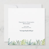 Tropical Foliage White Wedding Wil jij mijn bruilo Kaart (Achterkant)