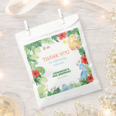 Tropical Forest Dinosaur Birthday Thank You Bedankzakje (Geknipt)
