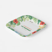 Tropical Forest Dinosaur Kids Birthday Papieren Bordje (Gebogen)