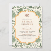 Tropical Forest Elephant Indian Vrijgezellenfeest Kaart (Voorkant)