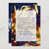 Tropical Forest Verminderde Bruiloft Gast Lijst Aankondiging (Voorkant / Achterkant)