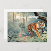 Tropical Forest Wildlife Tijger  Briefkaart (Voorkant / Achterkant)