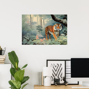 Tropical Forest Wildlife Tijger  Poster