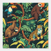 Tropical Forest Wildlife verwijderbare muurschilde Behang (Voorkant)