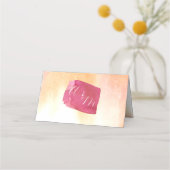 Tropical Freesia Waterverf Tafel Plaats Plaatskaartje (Achterkant)