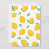 Tropical Fresh Lemon Script Vrijgezellenfeest Kaart (Achterkant)