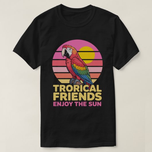 Tropical Friends cirkel T-shirt (Design voorkant)