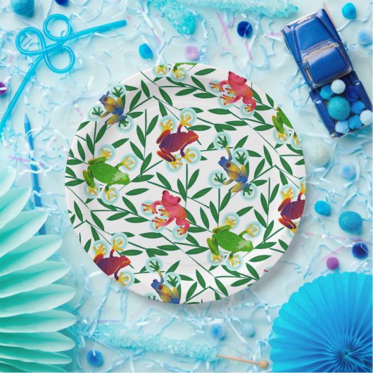 Tropical Frog Oerwoud Papieren Bordje (Feest)