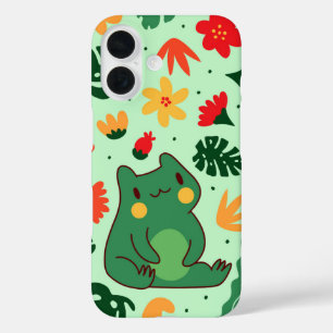 Tropical Froggy Oerwoud Joy iPhone 16 Hoesje