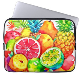 Tropical Fruit Cartoon Art Laptop Sleeve