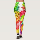 Tropical Fruit Cartoon Art Leggings (Achterkant)