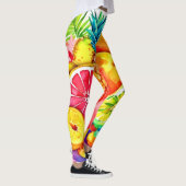 Tropical Fruit Cartoon Art Leggings (Rechts)