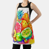 Tropical Fruit Cartoon Art Schort (Insitu)