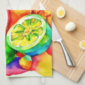 Tropical Fruit Cartoon Art Theedoek (Quarter Fold)