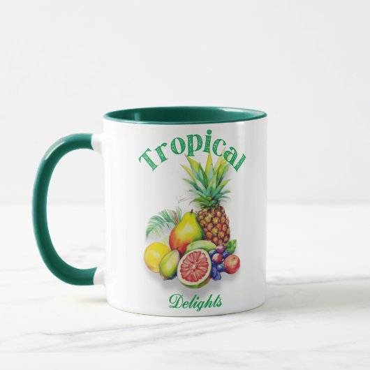 Tropical Fruit Collage on white Mok (Links)