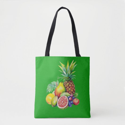 Tropical Fruit Collage Tote Bag (Voorkant)